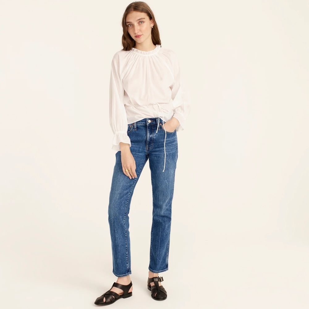 Like new J. Crew 9" mid-rise vintage slim-straight jean in Catskill wash size 29